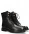Fred de la Bretoniere  Ankle Boot Lace Up Grain Leather Print Black (1000)